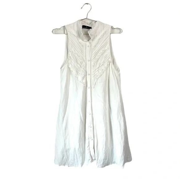 Tuckernuck Pomander Place White Dutton Dress Button Front Shirt Dress Size L - Picture 2 of 5